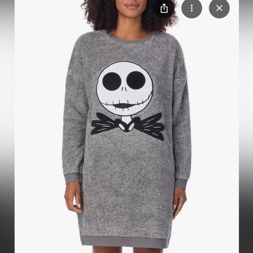 Disney Nightmare Before Christmas Jack Plush Lounger sleep gown women’s size S L